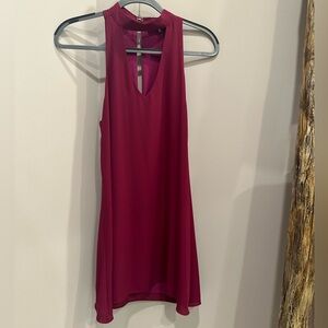 Dark Fuchsia high neck dress
